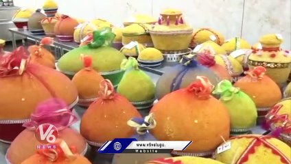 Huge Pre Booking For Ganesh Laddu  _ Ganesh Chaturthi Special Laddu _ V6 News