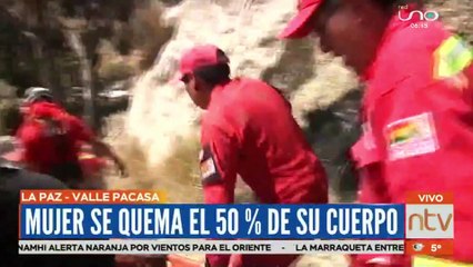 Incendio en La Paz, deja a mujer con 50% del cuerpo quemado