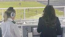 Princess of Wales tries her hand at air traffic control at busy UK military airfield