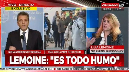 Lila Lemoine criticó las medidas económicas de Massa: "Es todo humo"