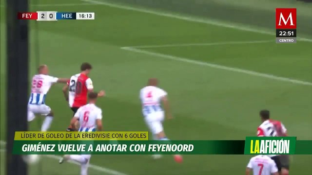 Santiago Giménez ya es líder de goleo, anota en triunfo del Feyenoord sobre Heerenveen