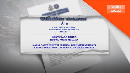 Mayat tanpa identiti ditemukan di kebun kelapa sawit