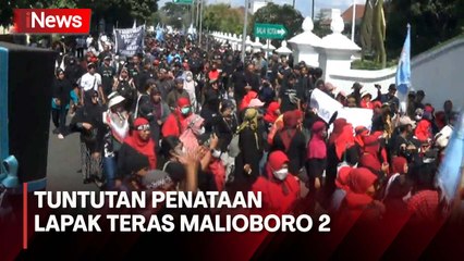 Geruduk Balaikota, Ratusan Pedagang Teras Malioboro 2 Terlibat Saling Dorong