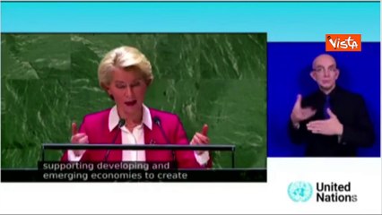 Von der Leyen all'Onu: "Soli fondi pubblici non sono abbastanza per sviluppo sostenibile"