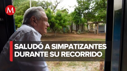 AMLO realiza recorrido de prueba del Tren Interoceánico