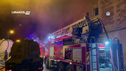 Uşak Çanlı'daki tekstil fabrikasında yangın çıktı