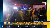 San Luis: Familia se salva de milagro tras estar cerca de triple choque que dejó dos heridos