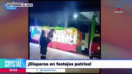 Celebran las fiestas patrias con disparos al aire en Puebla