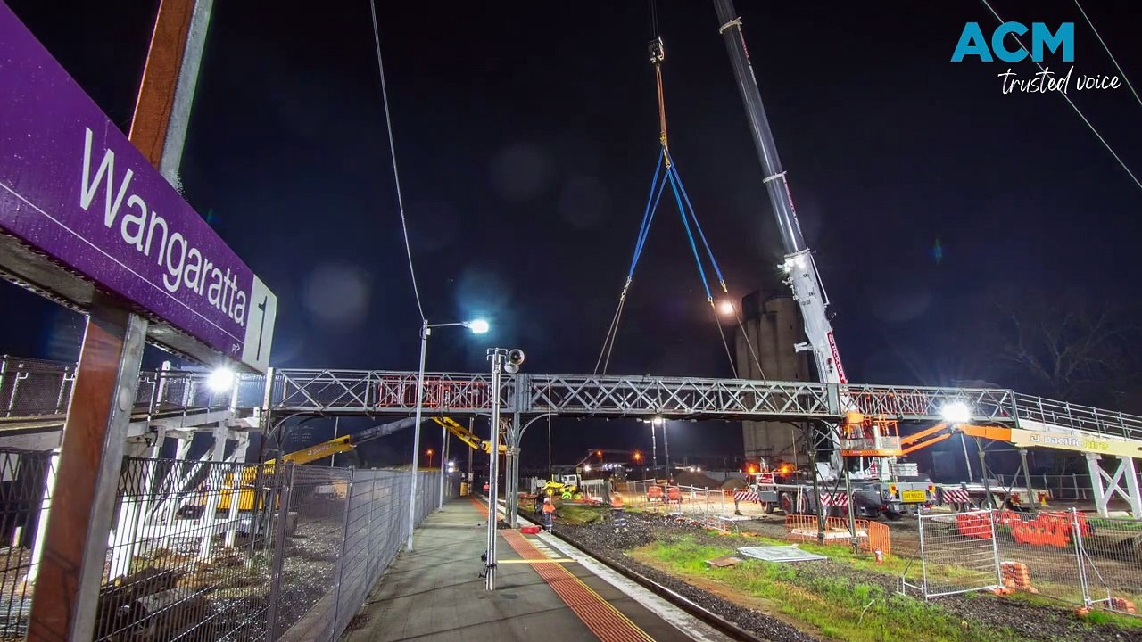 Cusack Street footbridge, Wangaratta time-lapse July 2023