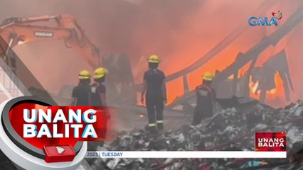 BFP: Sunog sa warehouse ng medyas at tuwalya sa Malabon, naapula na | UB