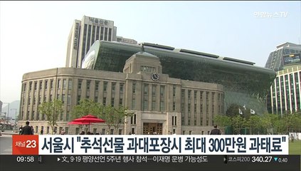 서울시 "추석선물 과대포장시 최대 300만원 과태료"