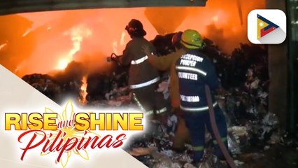 Warehouse ng medyas sa Malabon, nasunog; mga bumbero, nahirapan sa pagresponde