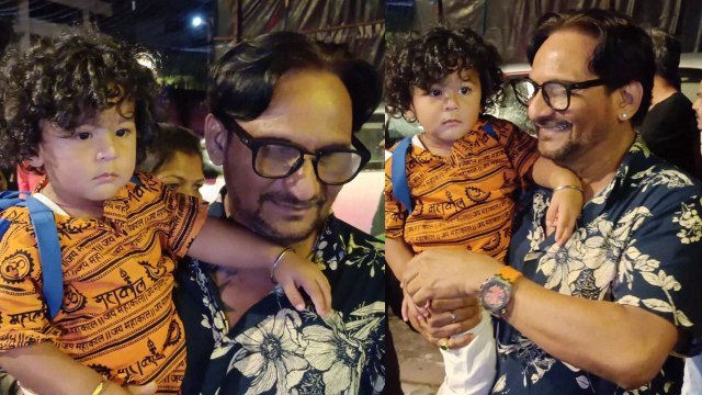 Comedian Bharti Singh Son Laksh aka Gola taking his Ganpati Bappa at home, Video goes Viral