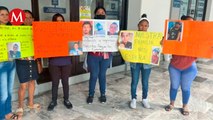 Protesta de familiares de albañiles desaparecidos en Tres Valles, Veracruz, exigen avance en la investigación