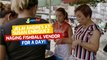 Jelai Andres at Susan Enriquez, naging fishball vendor for a day! I Juander