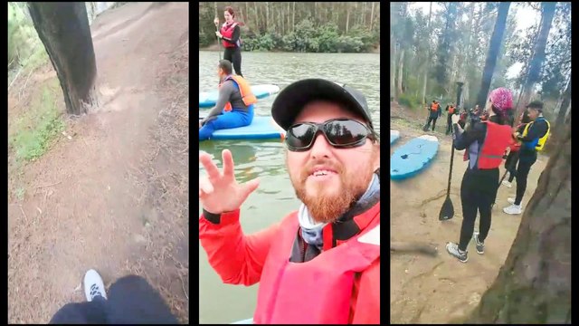 Stand-up paddleboarding at Embalse de la Luz in Valparaiso Chile