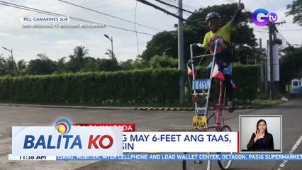 Bisikletang may 6-feet ang taas, agaw-pansin | BK