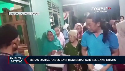 Beras Mahal, Kades  di Grobogan Bagi-bagi Beras dan Sembako Gratis