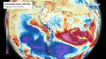 Anomalia de temperatura em 850 hPa