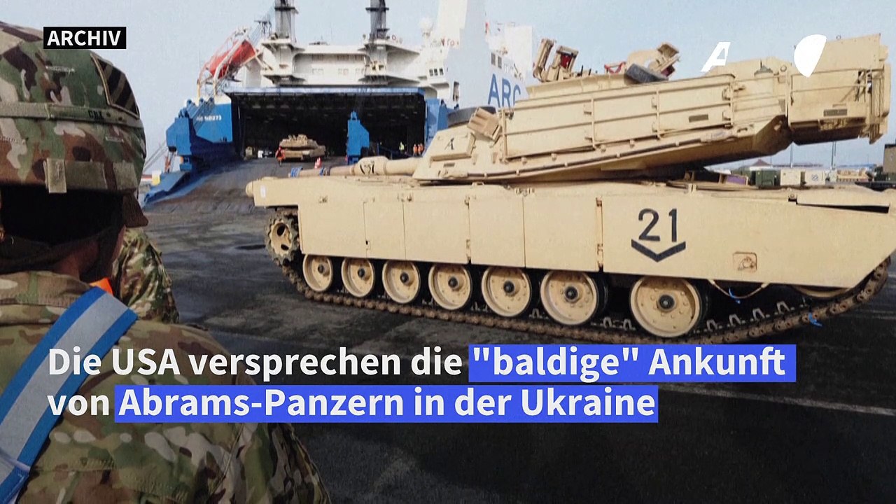 USA versprechen 'baldige' Ankunft von Abrams-Panzern in der Ukraine