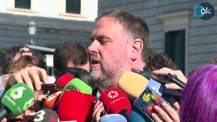 Junqueras a OKDIARIO a las puertas del Congreso: "La amnistía está pactada desde que elegimos a Armengol"