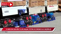 Manisa'da 12 milyon 500 bin TL'lik kaçak tütün ve ürünü ele geçirildi