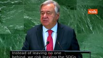 Guterres (Onu): Piano di salvataggio per gli obiettivi di sviluppo sostenibile, servono 500miliardi