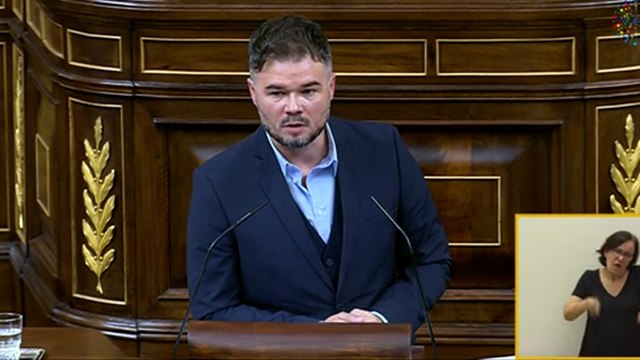 Rufián, en el debate de las lenguas en el Congreso: Aquí no hay perdedores, como mucho hay ignorantes