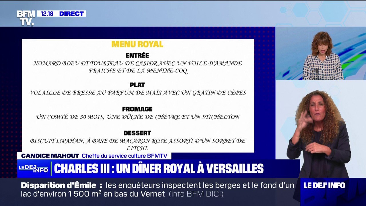 Visite de Charles III: quel sera le menu du dîner à Versailles?