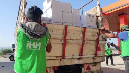 İHH ve BM, Afrin'deki depremzedelere gıda yardımı yaptı