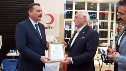 Erzurum Valisi Mustafa Çiftçi'ye altın madalya ve berat takdim edildi