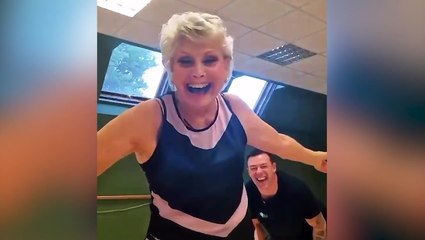 Strictly’s Angela Rippon shocks Kai Widdrington with surprise dance move in show rehearsal