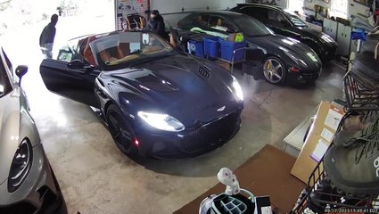 Masked burglars drag man from Aston Martin before speeding away in violent robbery