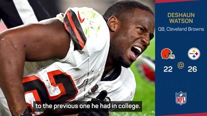 Télécharger la video: Nick Chubb 'out for the season' with severe knee injury in Browns' loss to Steelers