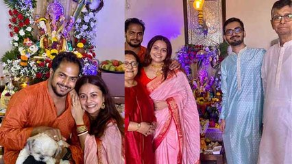 Devoleena Bhattacharjee First Ganesh Chaturthi Puja With Husband Shanawaz Viral | Boldsky