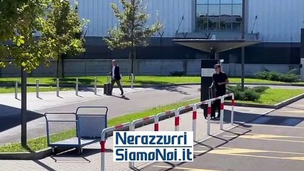 Ausilio e Baccin in partenza per San Sebastian dall'aeroporto di Malpensa (19 settembre 2023)