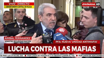 Aníbal Fernández presenta la primera Unidad Antimafia de América Latina
