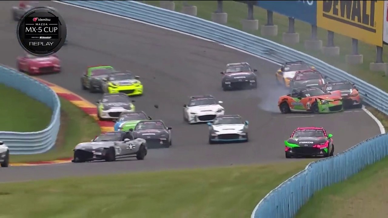 Mazda MX5 Cup 2023 Watkins Glen Race 1 Big Crash