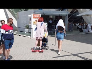 Stroller Hoverboard Mom: Genius? Lazy? Irresponsible? Dangerous? City Of Arts And Sciences, Valencia