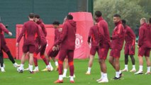 Manchester United training ahead of UEFA Champions League clash with Bayern Munich