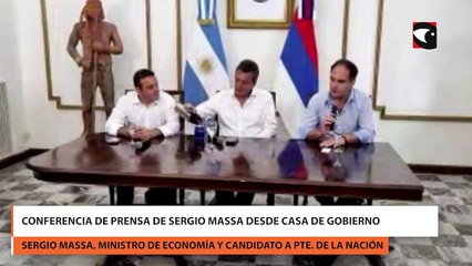 Conferencia de prensa de Sergio Massa desde casa de Gobierno