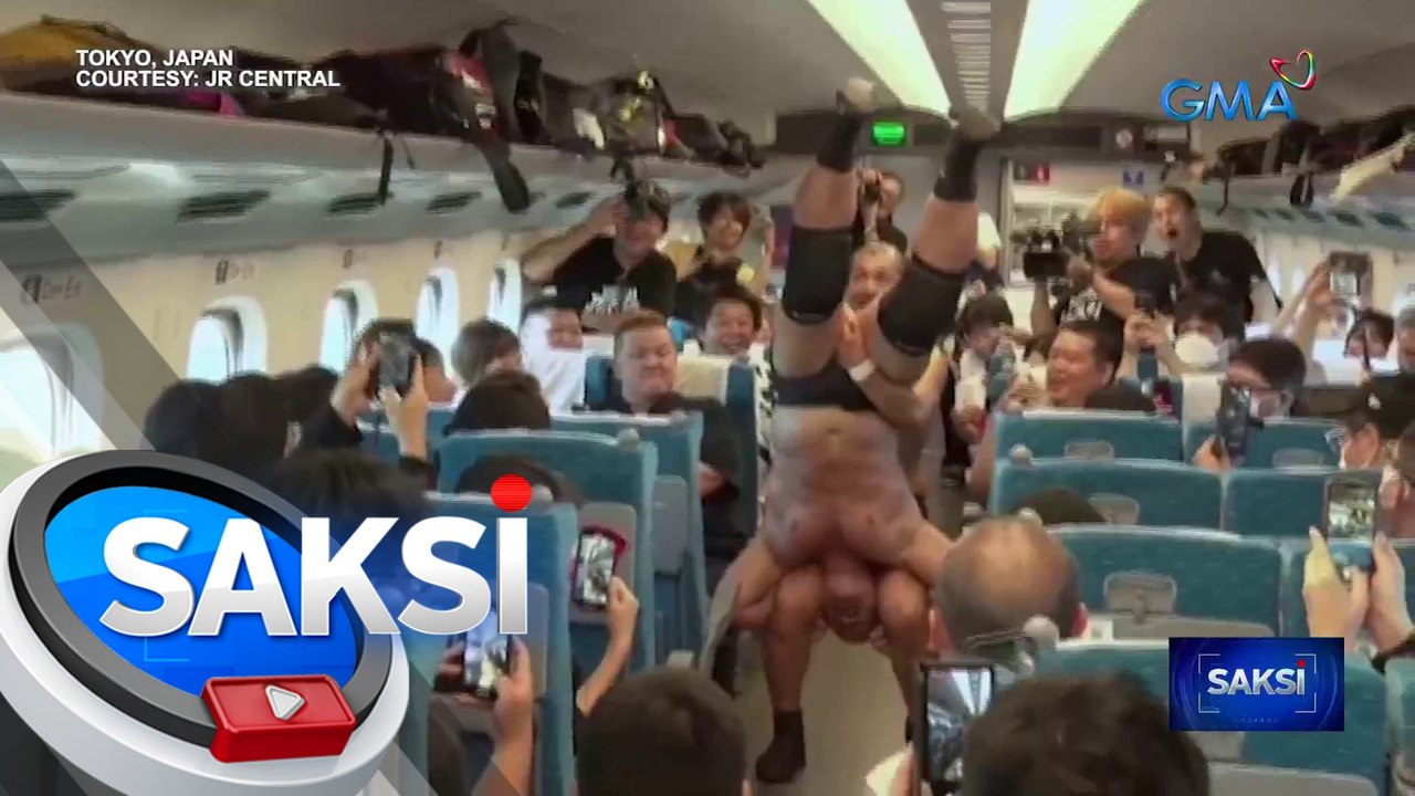 2 Japanese professional wrestler, naglaban sa loob ng bullet train sa Japan | Saksi