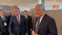 Nagorno Karabakh, Tajani incontra a New York il Ministro azero Jeyhun Bayramov: 