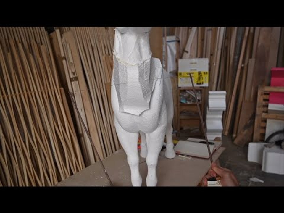 Satisfying - Styrofoam Hot Wire Cutting - Ciudad Fallera - How to Make a Ninot - Valencia