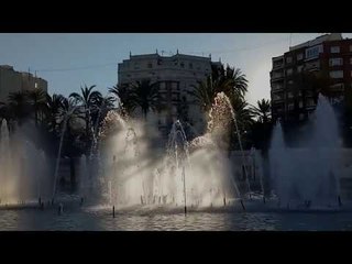 Valencia Sunset Fountain - Fall Sun Creates A Spectacle