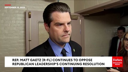 BREAKING NEWS: Matt Gaetz Pledges To 'Do Everything I Can' To Defeat Continuing Resolution