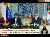 Caracas | Venezolanos celebran los acuerdos internacionales entre Venezuela, China, Argelia y Cuba