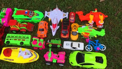 ATV Bike,Double Bus,Helicopter,F16,Super Car,Police Car,Bicycle,Bulldozer,RC Boat