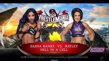 WWE Bayley vs Sasha Banks - Hell in a Cell 2020