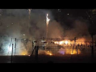 Night Mascletà - Falla Just Villar for Fallas 2021 at the Cabanyal Market